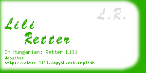 lili retter business card